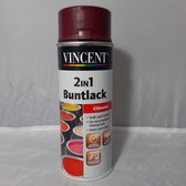 Vincent - 2 in 1 kleurlak - RAL 4004 - Bordeaux rood - 400ml