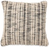 Nkuku Mika Recycled Cushion Cover - Polyester - Zwart - Naturel - Recycled - 50x50cm