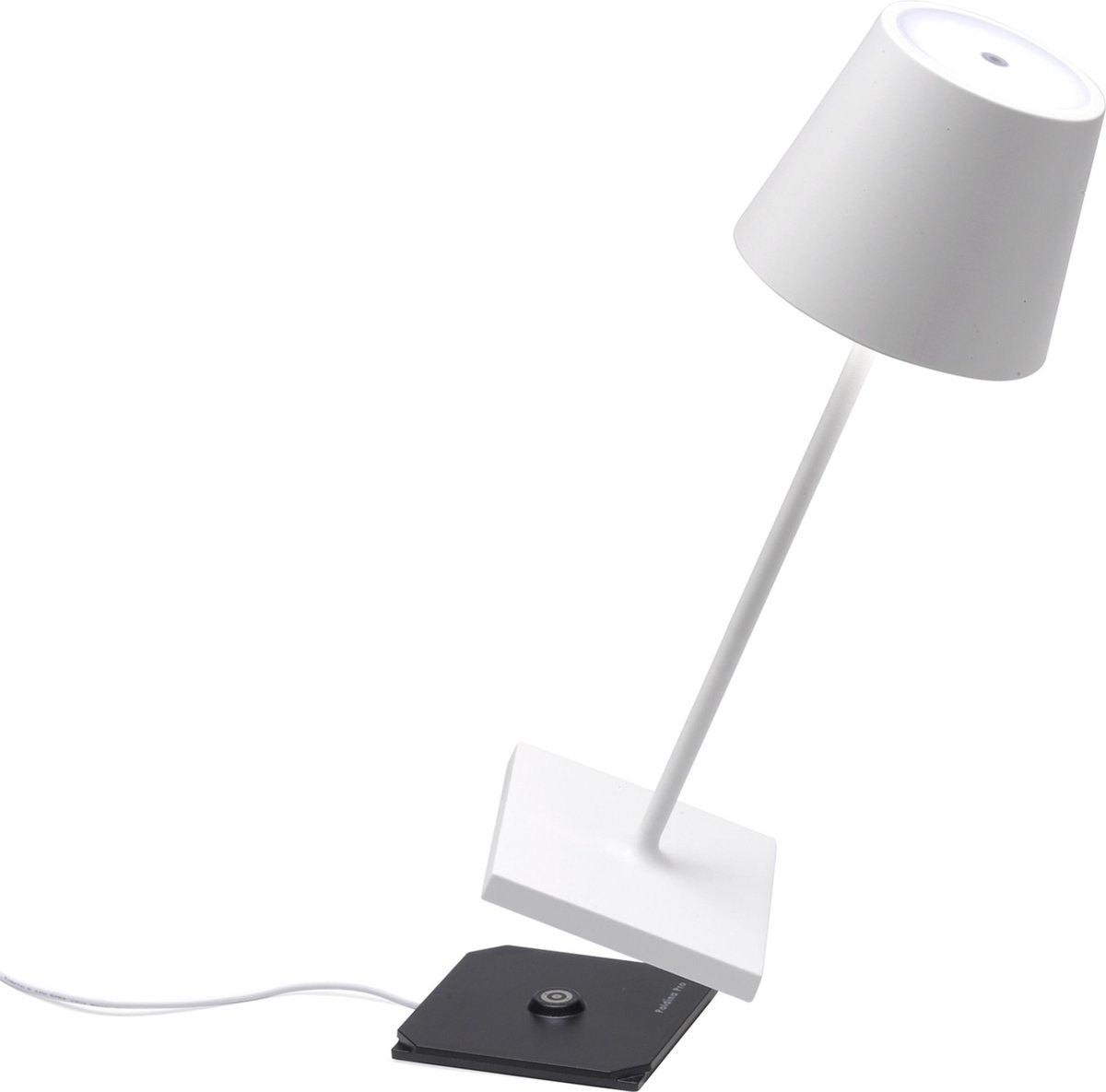 Zafferano - Poldina Pro - MINI - Wit - (H)30CM - Ledlamp - Terraslamp - Bureaulamp – Tafellamp – Snoerloos – Verplaatsbaar – Duurzaam - Voor binnen en buiten – LED - Dimbaar - 2700K- IP54 Spat Waterdicht - USB oplaadbaar
