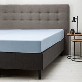 2 halen, 1 Betalen - Luxe Hoeslaken Velvet - Blauw – 100x200 cm – Velours / Velvet - Saphira - 2de gratis