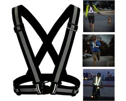 Pro Sport Hardloopvest - Reflecterend veiligheidsvest - Zwart