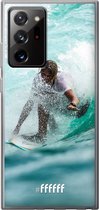 6F hoesje - geschikt voor Samsung Galaxy Note 20 Ultra -  Transparant TPU Case - Boy Surfing #ffffff
