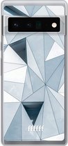 6F hoesje - geschikt voor Google Pixel 6 Pro -  Transparant TPU Case - Mirrored Polygon #ffffff