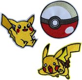 Pikachu set strijk embleem - pokemon patch - patches - stof