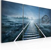Schilderij - A journey in the fog.