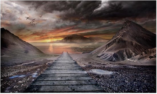 Papier peint photo - Terre abandonnée.