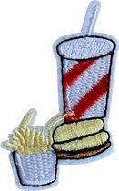 Junkfood Mac Donalds strijk embleem - applicatie patch - patches - stof