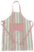 De La Mur Line - kinderschort - keukenschort kind - knutselschort - kliederschort - Pink Wide Stripes