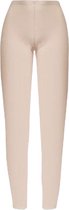 Dames Legging - High Waist - Met Kant - Katoen - Basic - Beige - Maat L (702)