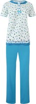 Dames pyjama Fine woman gebloemd turqoise XXL