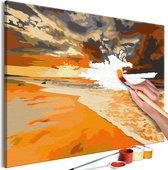 Doe-het-zelf op canvas schilderen - Golden Beach.