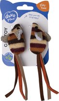 Duvoplus - Speelgoed - Muizen - Knitted Muizen 13,5x4,5x2,5cm Bruin