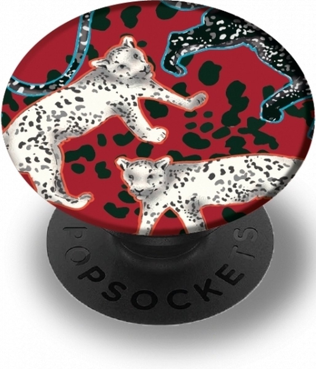 Richmond & Finch PopSockets Telefoon Grip Universeel - Samba Red Leopard