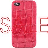 Apple iPhone 4/4s Hoesje - Xccess - Croco Serie - Hard Kunststof Backcover - Roze - Hoesje Geschikt Voor Apple iPhone 4/4s