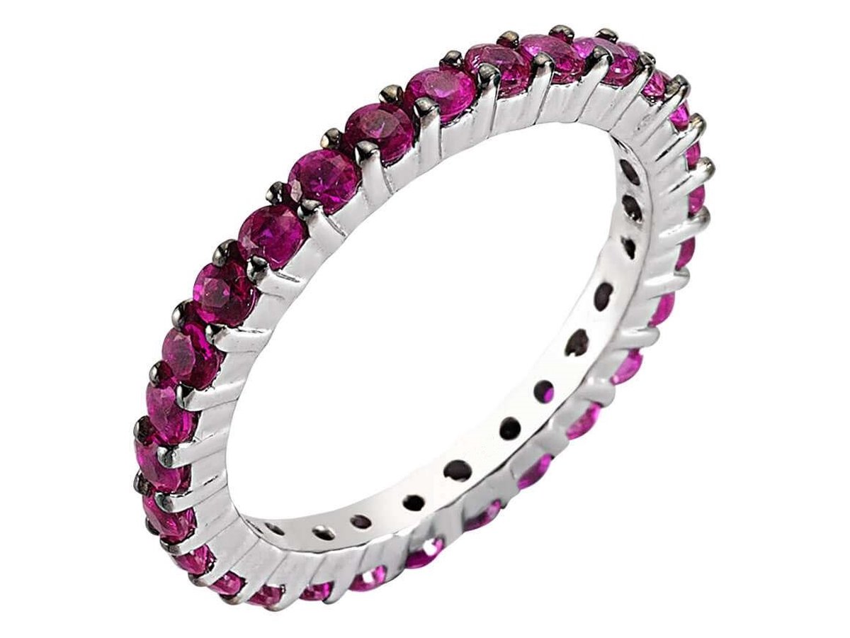 2bs jewelry TamTur dames ring, zilveren ring met Zirkonia, handmade, 18mm