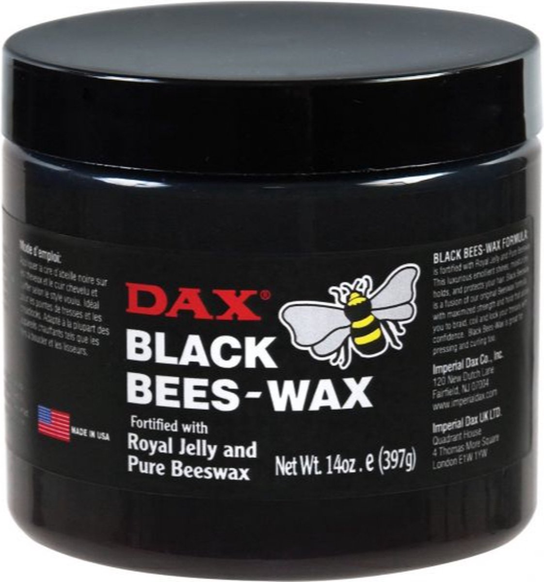 Dax Black Bees Wax 14 oz