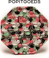 Pop It Fidget Toys - unieke Popits - Popitgoeds - Speelgoed - Gezien op TikTok - Diverse varianten - Pink Black Flower - Kerst Cadeau