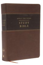 NKJV, Apply the Word Study Bible, Large Print, Leathersoft, Brown, Thumb Indexed, Red Letter