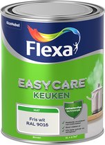 Flexa Easycare Muurverf - Keuken - Mat - Mengkleur - Fris wit / RAL 9016 - 1 liter