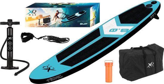 XQ Max SUP Board Extra Stevig - Sup & Surf - voor Jongvolwassenen & Kinderen - Blauw