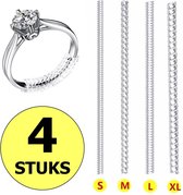 Fako Bijoux® Ringverkleiner Set Ring Verkleiner 4 Stuks Van 10cm Transparant