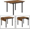 inklapbare keukentafel voor 2-4 personen, voor kleine ruimtes, vintage bruin-zwart KDT077B01