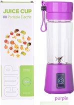 Draagbare Blender – Draagbare smoothiemaker – Smoothiemaker – Blender – Portable met usb - 380ML | Paars