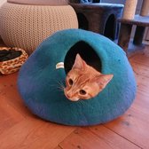 Cat cave kattenmand blauw - SnoozyCave