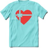 Valentijn Hart T-Shirt | Grappig Valentijnsdag Cadeautje voor Hem en Haar | Dames - Heren - Unisex | Kleding Cadeau | - Licht Blauw - XXL