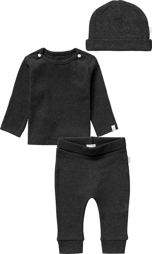 Noppies Prematuur - kledingset - (3delig) Broek -Shirt -Muts - Grey - Maat 44