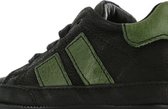 Shoesme sneaker - Black Green stripings