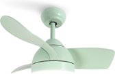 CREATE - WINDLICHT ROUND DC - Silent 40W plafondventilator - Zomer/winter functie - Met licht - Groen