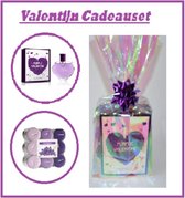 Misoh - Verjaardag- Moederdag- Valentine geschenk - Purple Valentine eau de parfum en Waxinelichtjes geurende lavendel