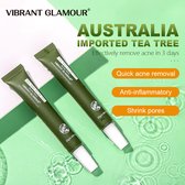 VIBRANT GLAMOUR Tea tree gel - Vibrant Glamour - Acne Gel - Tegen Puistjes - Tegen Onzuiverheden - Tegen vlekken en huiduitbarstingen - JeugdPuistjes - Acne Littekens