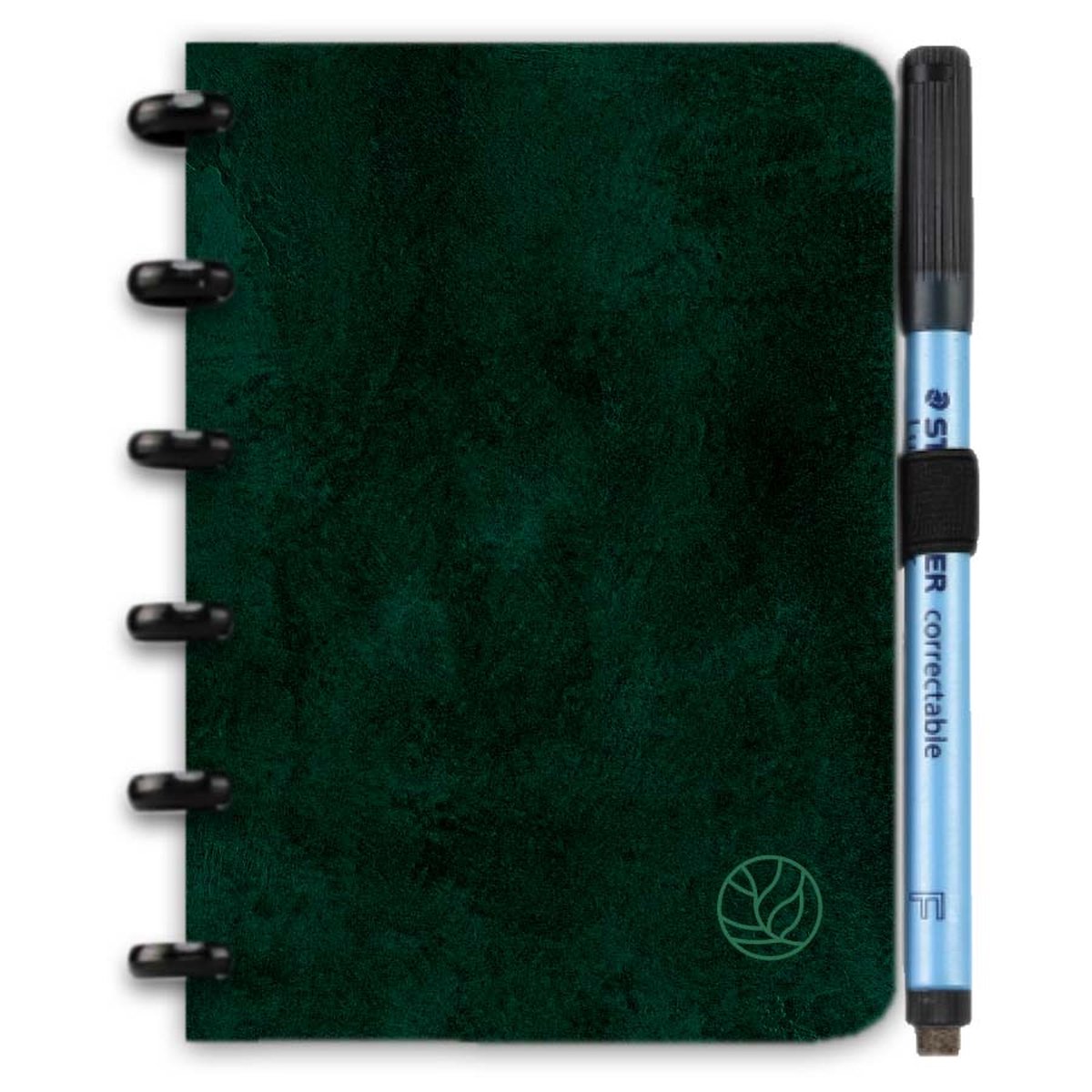 Greenstory GreenBook A6 - mix Lijn & Blanco - Velvet Green - Whiteboard Notebook