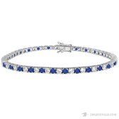 Juwelier Zwartevalk ZILVEREN (GERHODINEERD) TENNIS ARMBAND 23.315-B/19 cm