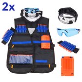 Tactical vest geschikt voor NERF - Inclusief pijltjes & magazijn - Accessoires en veiligheidskit - Set van 2