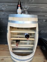 Wijnrek 150L kastanje houten wijnvat - Wijnvat - Wijnmeubel - Wijnton - Wijnopslag - Wijnkast - Drank kast