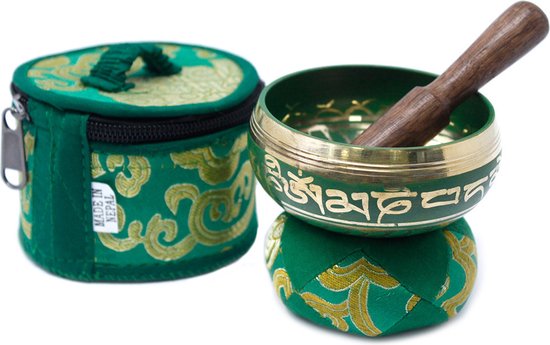 Klankschaal Set - Groen - Handgemaakt - 6x8cm