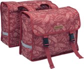 New Looxs Forest Fiori dubbele fietstas - 30 liter - rood