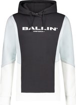 Ballin Amsterdam -  Heren Slim Fit    Hoodie  - Grijs - Maat XS