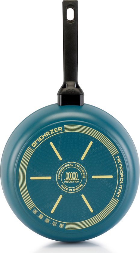 Mehrzer Metropolitan - Diepe koekenpan diameter 28 cm - Blauw bol.com