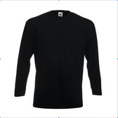 Super Premium Shirt | lange mouwen | Fruit of the Loom | SC215 | zwart | S | 5 stuks