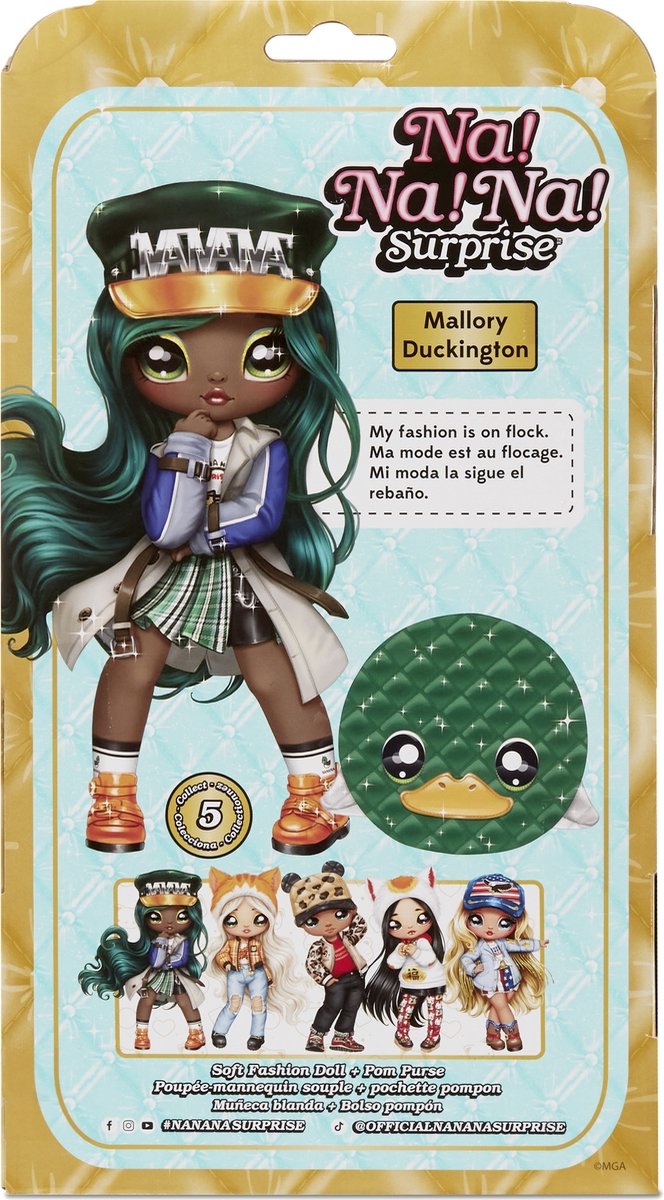 Na! Na! Na! Surprise 2-in-1 Pom Pop Mallory Duckington - Glam Serie 2 - Modepop van Na Na Na Surprise — afbeelding 5