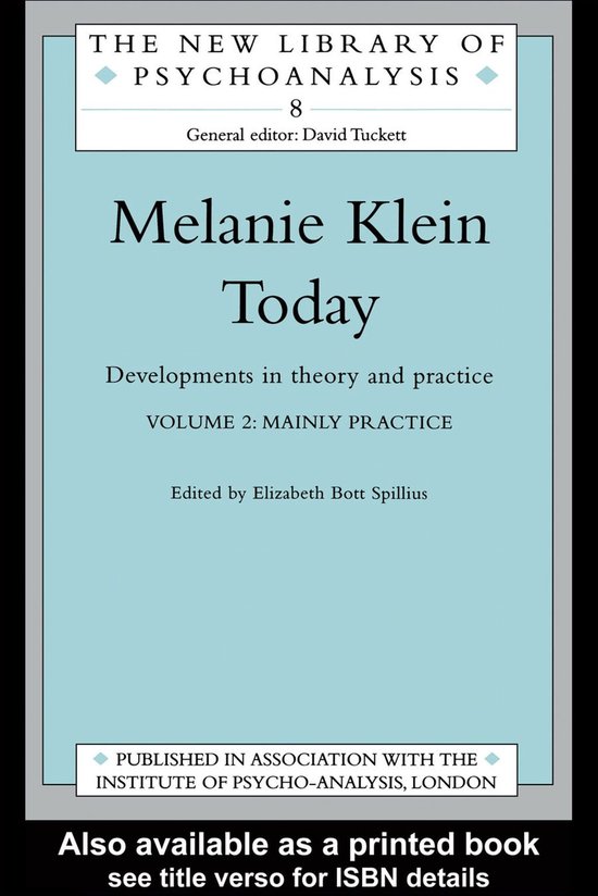 Melanie Klein Today, Volume 2 - cover