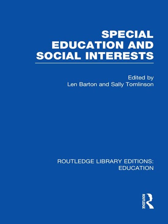 Special Education and Social Interests (Rle Edu M) - cover