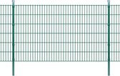 Decoways - Dubbelstaafmatten en palen 2008x1230 mm 28 m groen