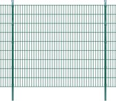 Decoways - Dubbelstaafmatten en palen 2008x1830 mm 10 m groen