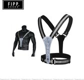 Fipp Goods® | Reflecterend hardloopvest met LED verlichting | Hardloophesje verstelbaar | Veiligheidshesje | Running Light | Grijs | Zilver