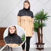 zomerjas dames denim camel Lang maat M 42